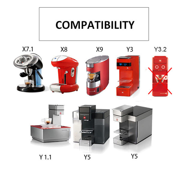 Påfyllningsbara kapselkaffekoppar Kompatibla Illy hines Refill Cof Transparent RED