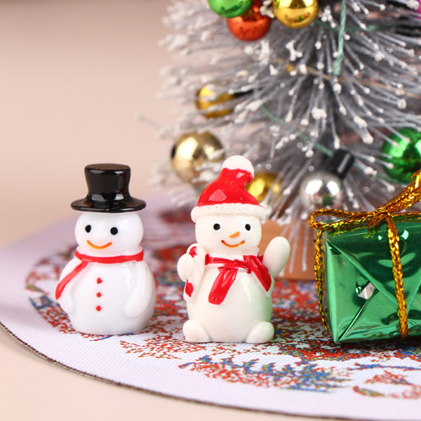 1:12 Dockhus Miniatyr LED Xmas Tree Snowman Toy Box Matta X A