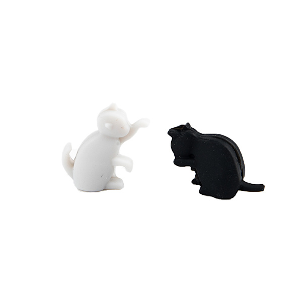 6ST Silikon Cat Vinglas Marker Cup Identifiering Ring Par