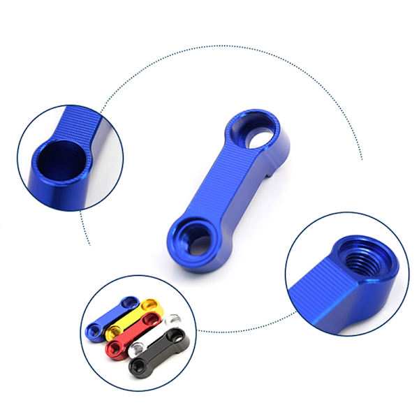 2PCS Motorcykel Backspeglar Extension Riser Extend Adapter Black