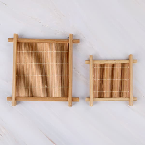 bambu kopp matta te tillbehör bord bordstabletter underlägg hem kit B