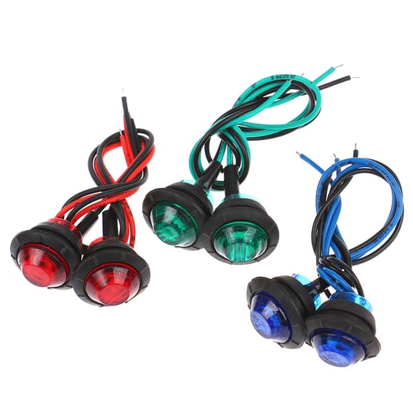10x Round Marine Boat LED Cabin Deck Courtesy Light Stern Trans Blue