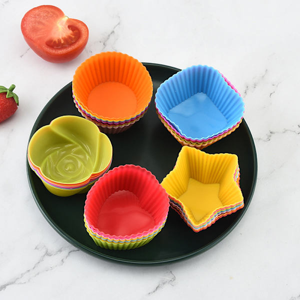 7st/ Set Form Muffin Cupcake Molds Gör själv kaka B