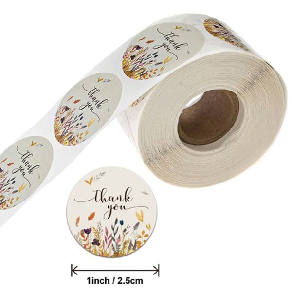500 st/rulle Tack-dekal för förseglingsetikett scrapbooking Kraft A