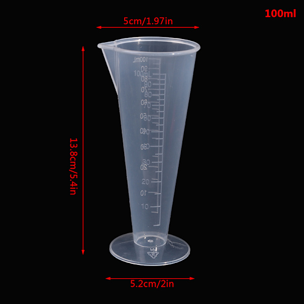 Mätkopp i plast med våghandtag Transparent mätning C 100ml