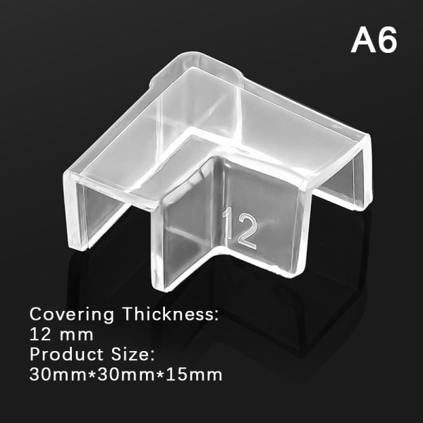 4 st/ set Silikon Transparent Anti-kollision Fish Tank Corner P 15mm