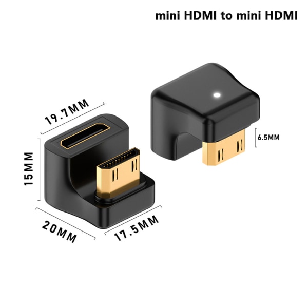 MINI HDMI till HDMI Adapter Converter Videospelare HD 1080P 2K 4K A2