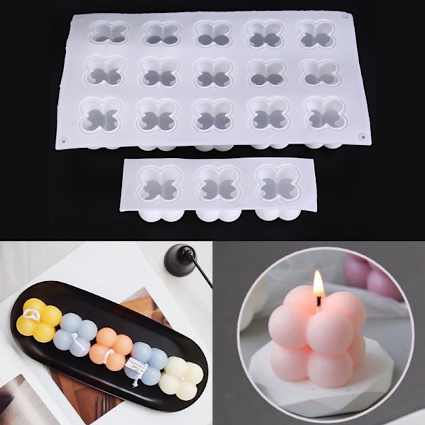 Mini Cube Aromaterapi Ljus Form DIY Form wit A