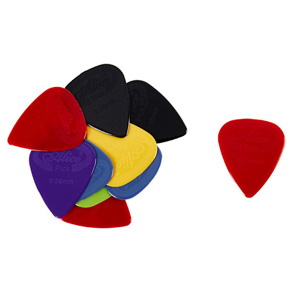 10 stycken Alice Guitar Pick Halkfri Nylon Mediator Akustisk El 0.58mm