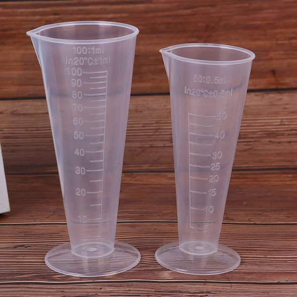 2st/ Set Mätkopp Transparent plastkon Återanvändbart kök