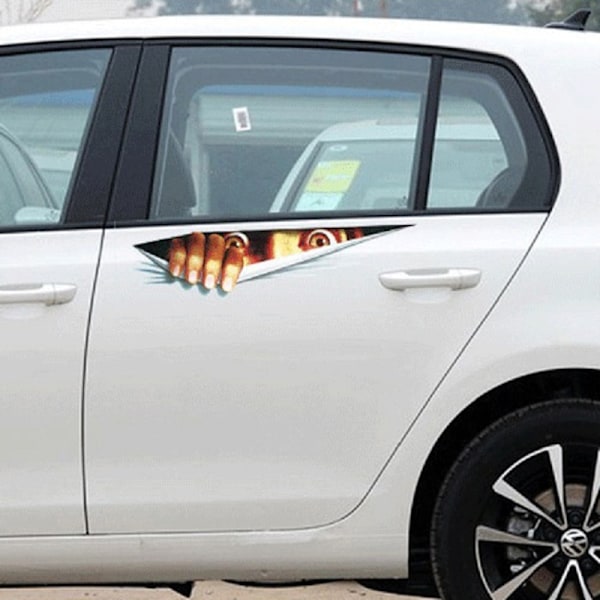 3D Cool Car Stick Creative Sticker Modified Decal Eyes Peeking A1