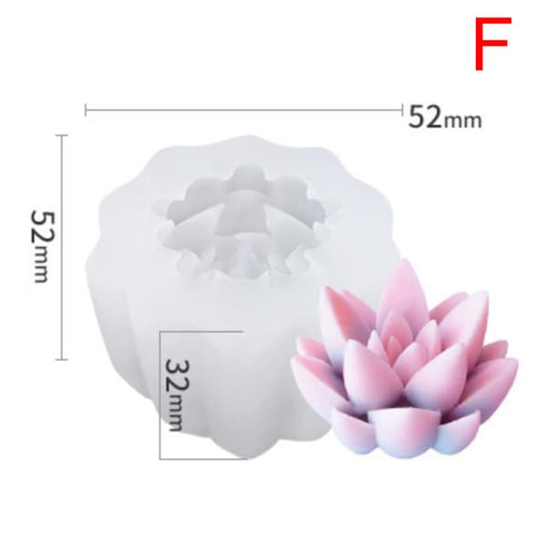 DIY-suckulenter Cactus s Silikonepoxihartsform Handgjorda form B