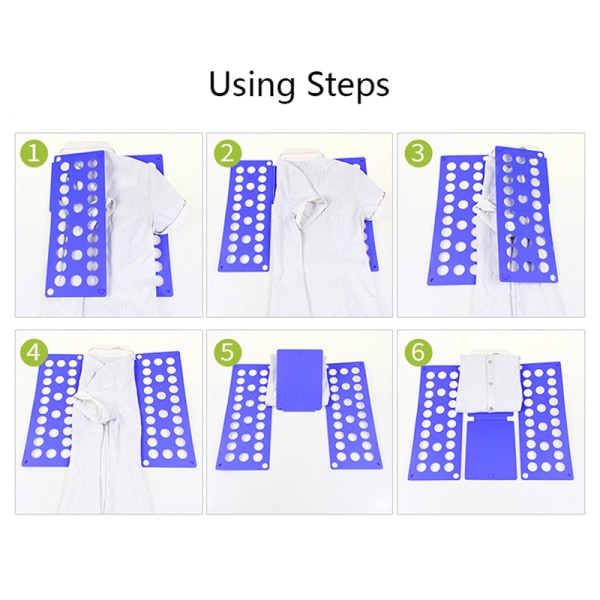 T-shirt Kläder Mapp Snabb Tvätt Organizer Stor Magic Adul Blue