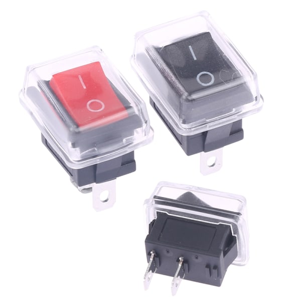 5 Styck Tryckknapp Mini Switch 2Pin On/Off Vippbrytare med wat 3(Copper Black)