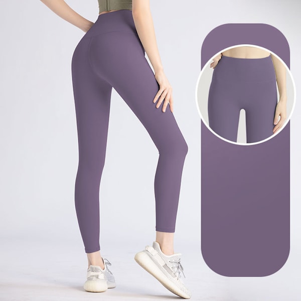 Fitness Kvinna Hellängder Leggings Löparbyxor Bekväma Fragrant whale blue M