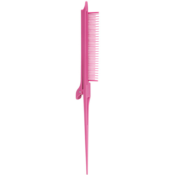 Point-tail Highlight Comb Point-tail Plastic Comb Hair Salon Co Rose red