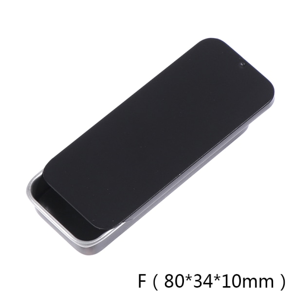 2st plåt liten push-pull box solid balsambox metallförpackning 6（Black 80*34*10mm）
