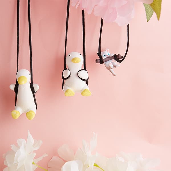 Gips Anime Biltillbehör Swing Duck Pendant Auto Rearview Mi A3