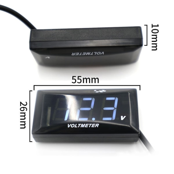 LED Display Digital Voltmeter Panel Volt Volt Meter Tester R White