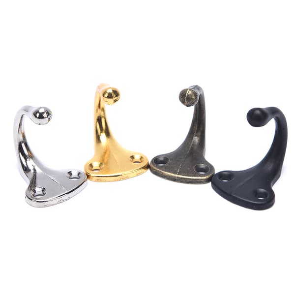 Metall antika väggdörrkrokar för kläder Coat zinklegering Badkar Bronze