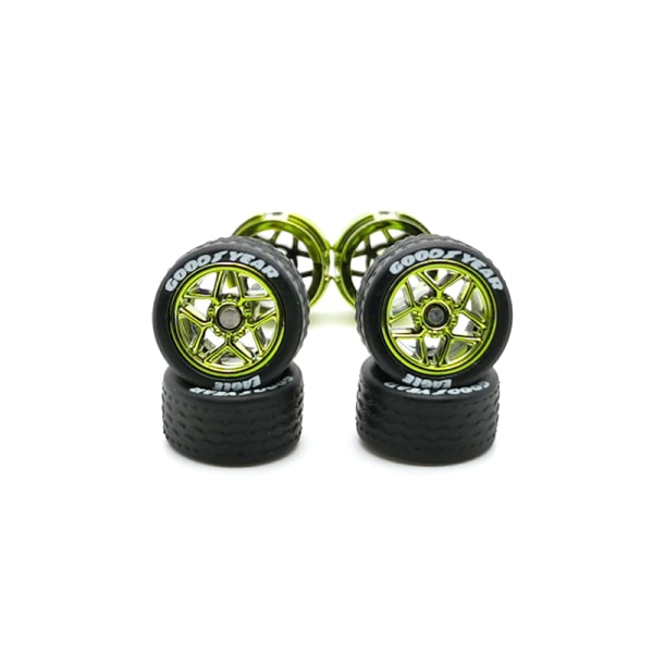 1 set 11 mm 1/64 lättmetallfälgar Avtagbara vågiga däck UV Electro A7