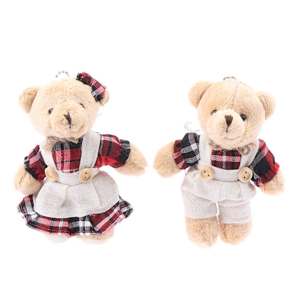 Bär Kläder Bear Plyschleksak Nyckelring Dockahänge Ryggsäck Bil Boy