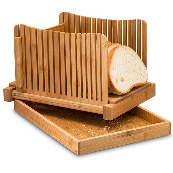 Vikbar Bambu Trä Bröd Slicer ter Toast Loaf ting Guide Sli