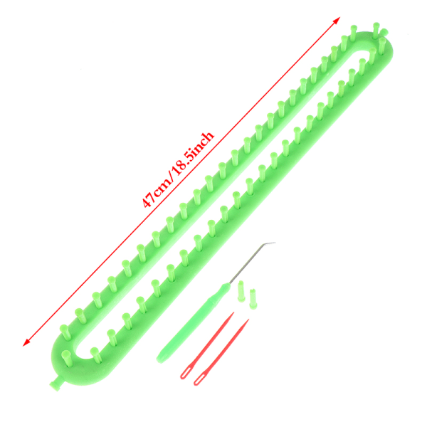 Rektangelhalsduk Stickvävsset Set Syscarfs DIY Craft Green