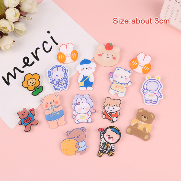 5 st Kawaii-stil akrylbrosch Studentbrosch Unisex Lapel B 01 random 5pcs