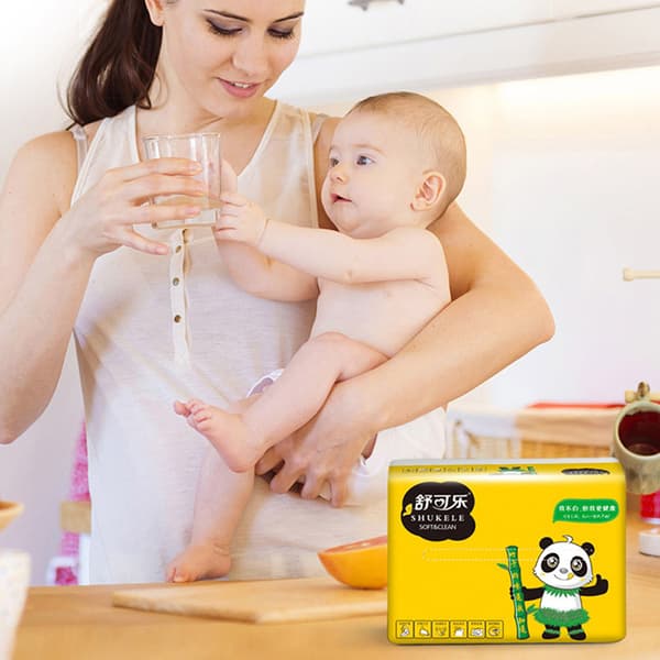 60 st/pack Naturbambu mjuk pappersservett för bordsmat