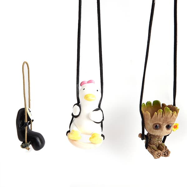 Gips Anime Biltillbehör Swing Duck Pendant Auto Rearview Mi A3