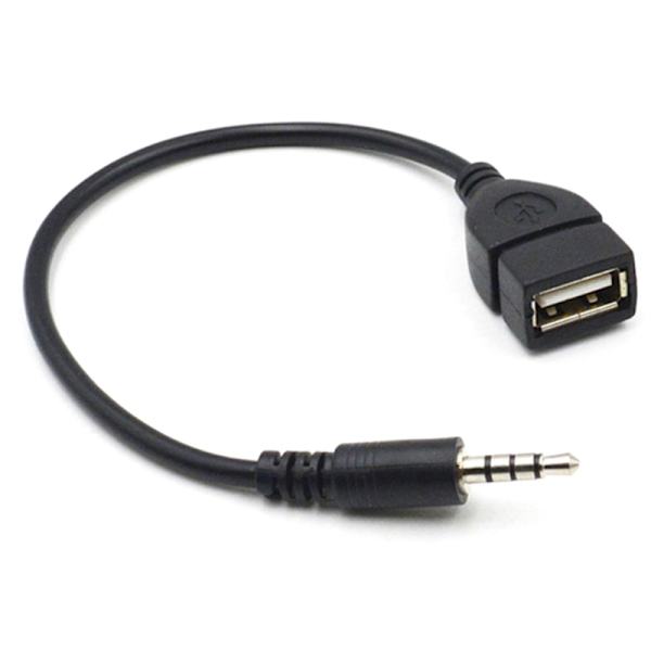 Bil MP3 Player Converter 3,5 mm Hane AUX o Jack Plug To USB 2.0