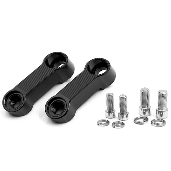 2PCS Motorcykel Backspeglar Extension Riser Extend Adapter Black