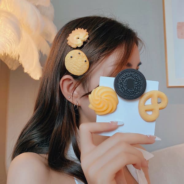 Nya Creative Girls e Biscuit Hårnål Enkla sidotopp-hårklämmor A2