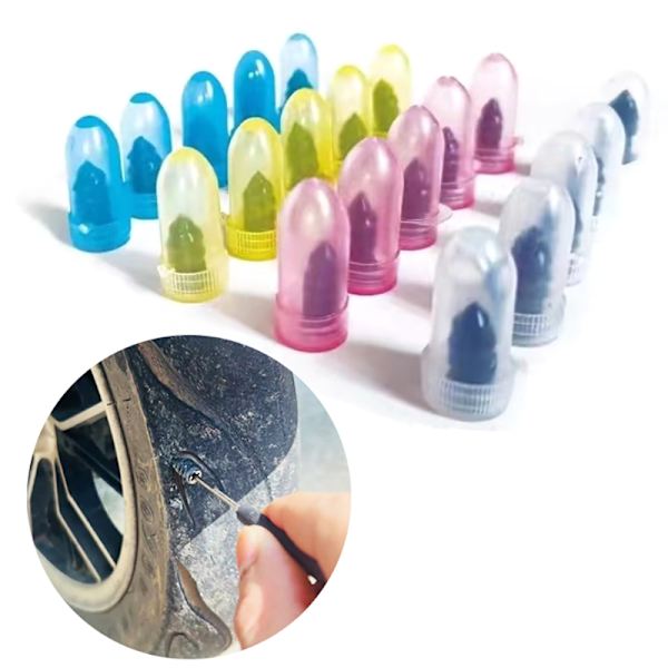 10st Däckreparationsspik Självgängande skruv Plastspik Soft Rub M