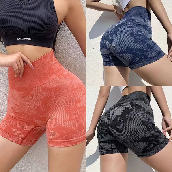 Seamless Kvinna Fitness Elastisk Andas Höftlyftande Yoga Legg Black