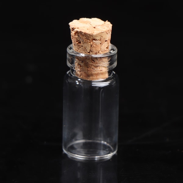 10 st Små glasflaskor med små korkflaskor Burkar 11x22 mm för