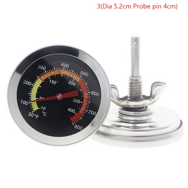 Ugnsspistermometer Grilltemperaturmätare för hemmakök 3(dia5.2cm pin4cm)