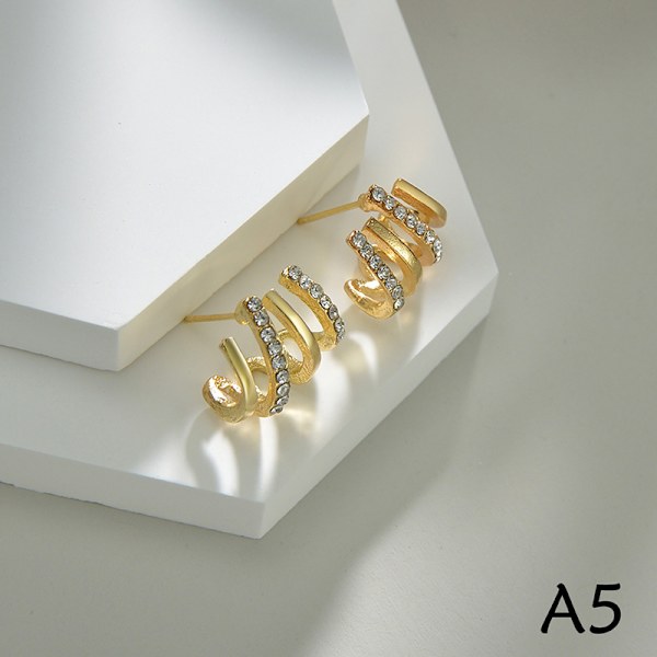 1 par Claws Stud Örhänge Snygg Micro Inlaid Zircon Earring Je A5