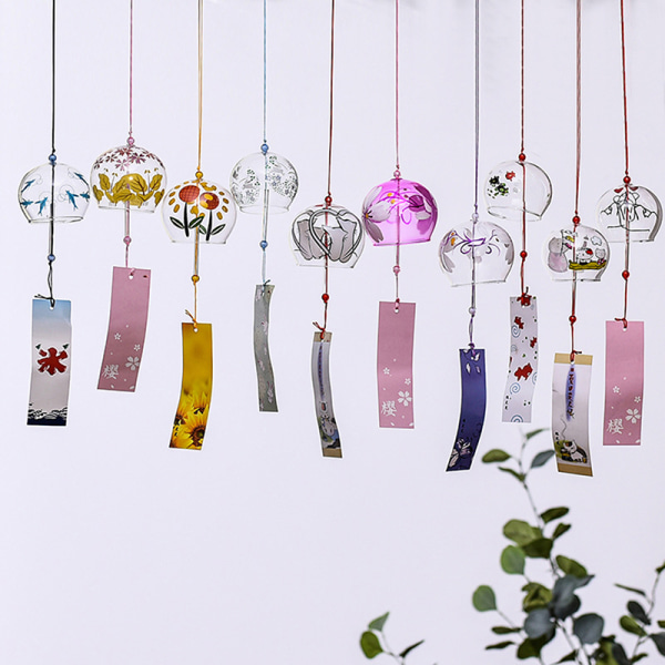 1 ST Wind Bell Japan Wind Chimes Handgjorda Glas Furin Hem Offi 2