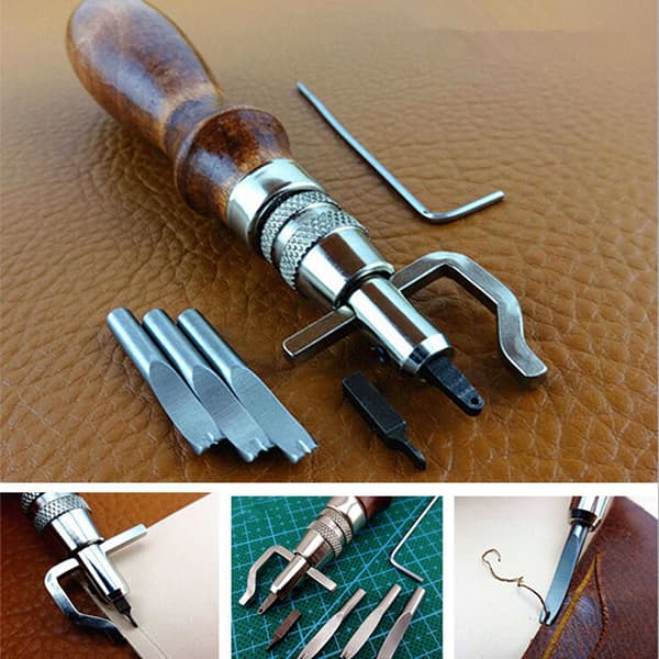 7 i 1 Multipurpose Leather Craft Tool Sy&Crease Läderkant