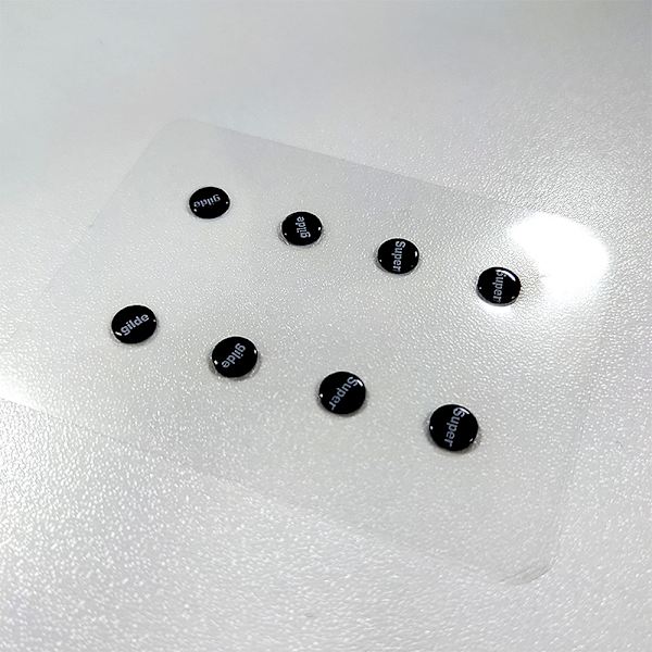 1-pack musskridskor i glas DIY Universal Dots Mouse Feet Pads St A2