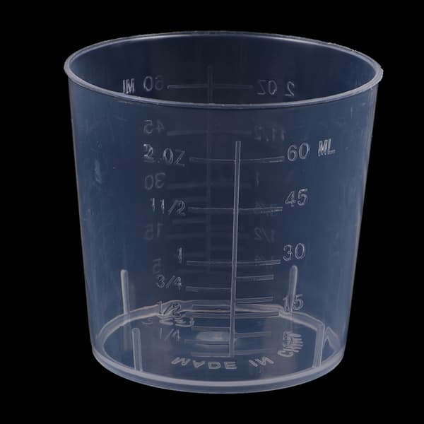 10st 60ML Laboratorieplast Graduerad Mätkopp Klar Sca