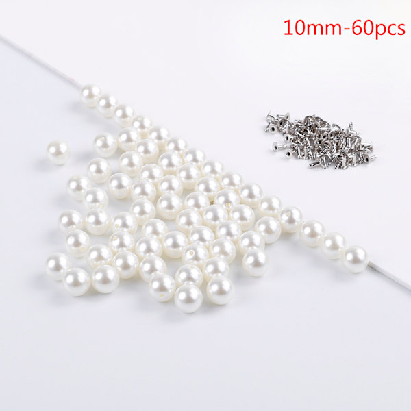 Pearl nitar knapp för tyg byxor hatt väska DIY hantverk dekor gar 10mm
