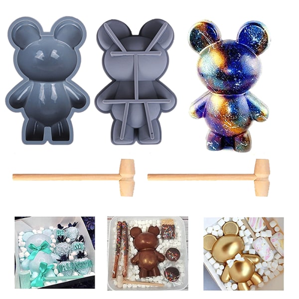 3D Bear Chocolate Silikon Form DIY Mousse Cake Mould For Cake A