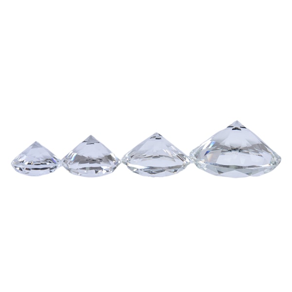 Kristallklart pappersvikts facetterat glas gigantiska diamantsmycken 40mm