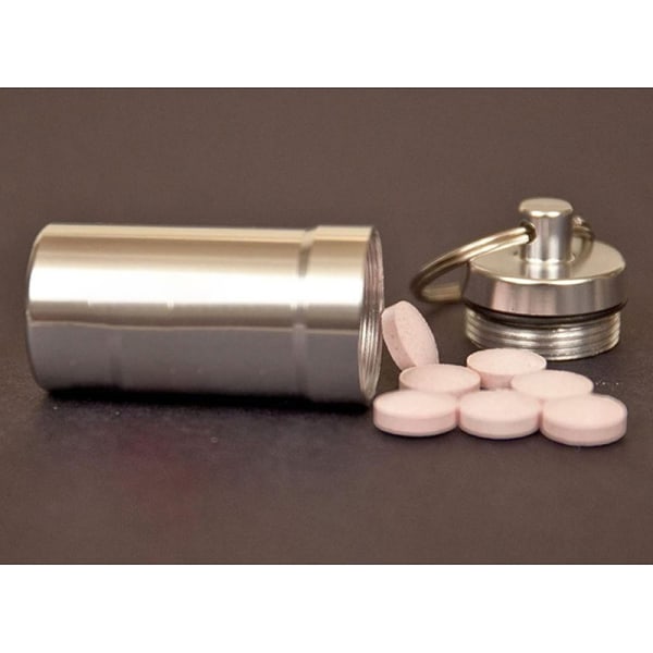 Vattentät aluminium Pill Box Pill Case Container Flaskhållare A