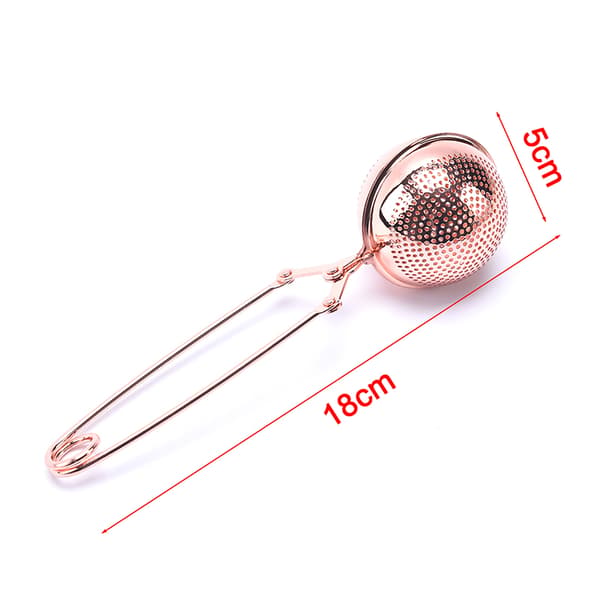 1 ST Te Infuser Rostfritt stål Sphere Tea Sil Kryddfilt Rose Gold