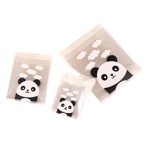 100st/pack Panda Dekoration Självhäftande kakpåse Bröllop M