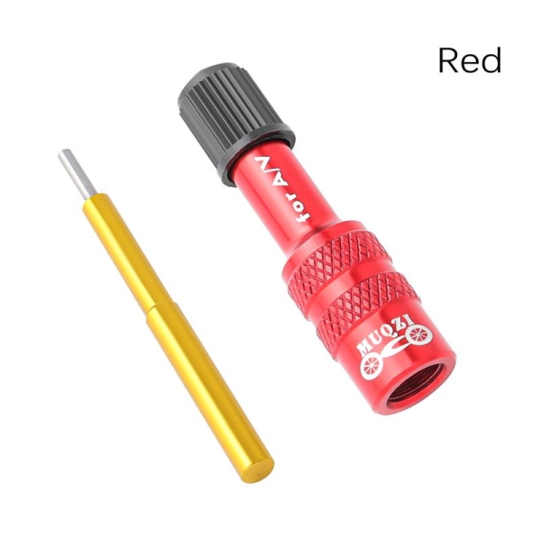 Cykelgaffel Schrader ventiladapter Vägcykelluftgaffel Inflatab Red